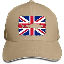 Мужская и женская винтажная бейсболка с изображением акулы британского флага Дальнобойщика
