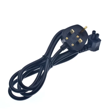 

British 3 pins plug to C5 90 Degree/Angle Cloverleaf Lead Power Cable Lead Cord PC Monitor About 1.5m 5ft