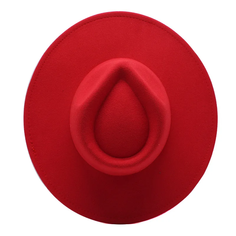 Fedora hat oversized 9cm big brim fedora hat love top hat for men and women new big brim hat wild jazz hat felt small fedora hat