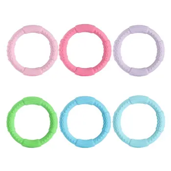 

Baby Toys Silicone Teether Hand Teething Ring Chew Play Gym Montessori Rattles A2UB