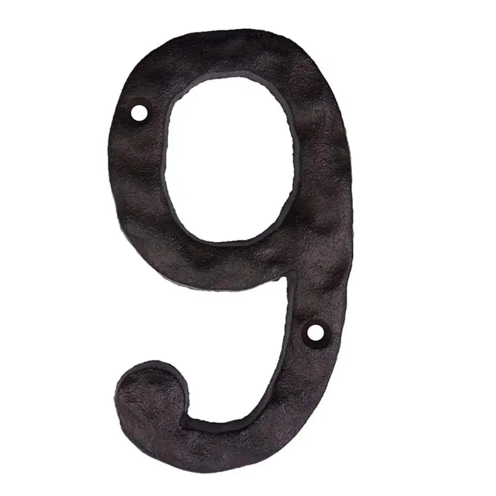Настенный 8 см чугунный металлический значок дверного номера номер дома цифры для гостиничной квартиры дома уличного сада Открытый DIY Декор - Цвет: Number 9
