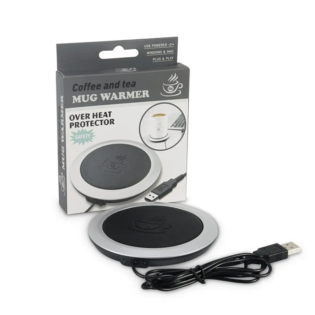 

USB Power Supply Office Tea Coffee Cup Mug Mats Pads Warmer Heating Cup Mat Pad Coaster for Beverage Drink