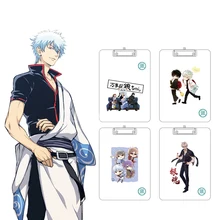 

GINTAM Clipboard Folder Cute Anime Writing Pad Document Holder Board Transparent A4 File Clipboard Stationery School Supplies