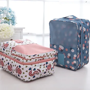 

Korean-style Floral Shoe Bag Storage Bag Travel Dustproof Practical Portable Storage Shoe Box Bag Shoe Bag