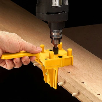 

1 Piece Woodworking Wood Dowel Self Centering Puncher Doweling Handheld Pocket Hole Jig 30mm Wood Set Drill Bits