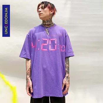 

UNCLEDONJM Time Print Funny Men T shirt O-neck Men T shirt Loose Hip hop Tops Tees Streetwear Short Sleeve T shirts NF-NB110