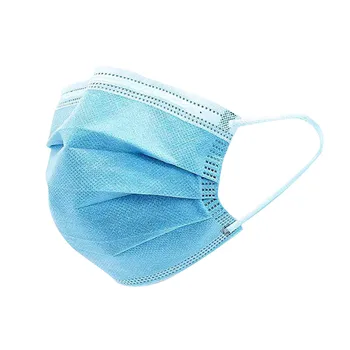 

50PC Disposable masks with breathable blue masks 3 Layer Nonwove Ply Filter Melt blown cloth Mouth Face Mask mouth mascarillas