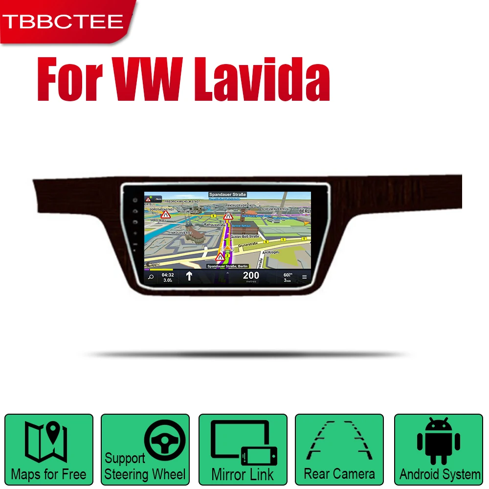 TBBCTEE Android автомобильный gps Navi для Volkswagen VW Lavida 2015 ~ 2019 плеер навигация WiFi Bluetooth