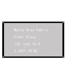 Thinyou 120 inch 16:9 Matte Gray Fabric Fiber Glass Projector Screen for Home Theater Trip Meeting for LED DLP Projector Thinyou 120 inch 16:9 Matte Gray Fabric Fiber Glass Projector Screen for Home Theater Trip Meeting for LED DLP Projector
