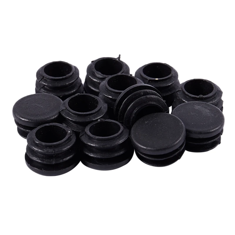 

Promotion! 12 Pcs Chair Table Legs 22mm Dia Cap Round Ribbed Tube Tubing Insert