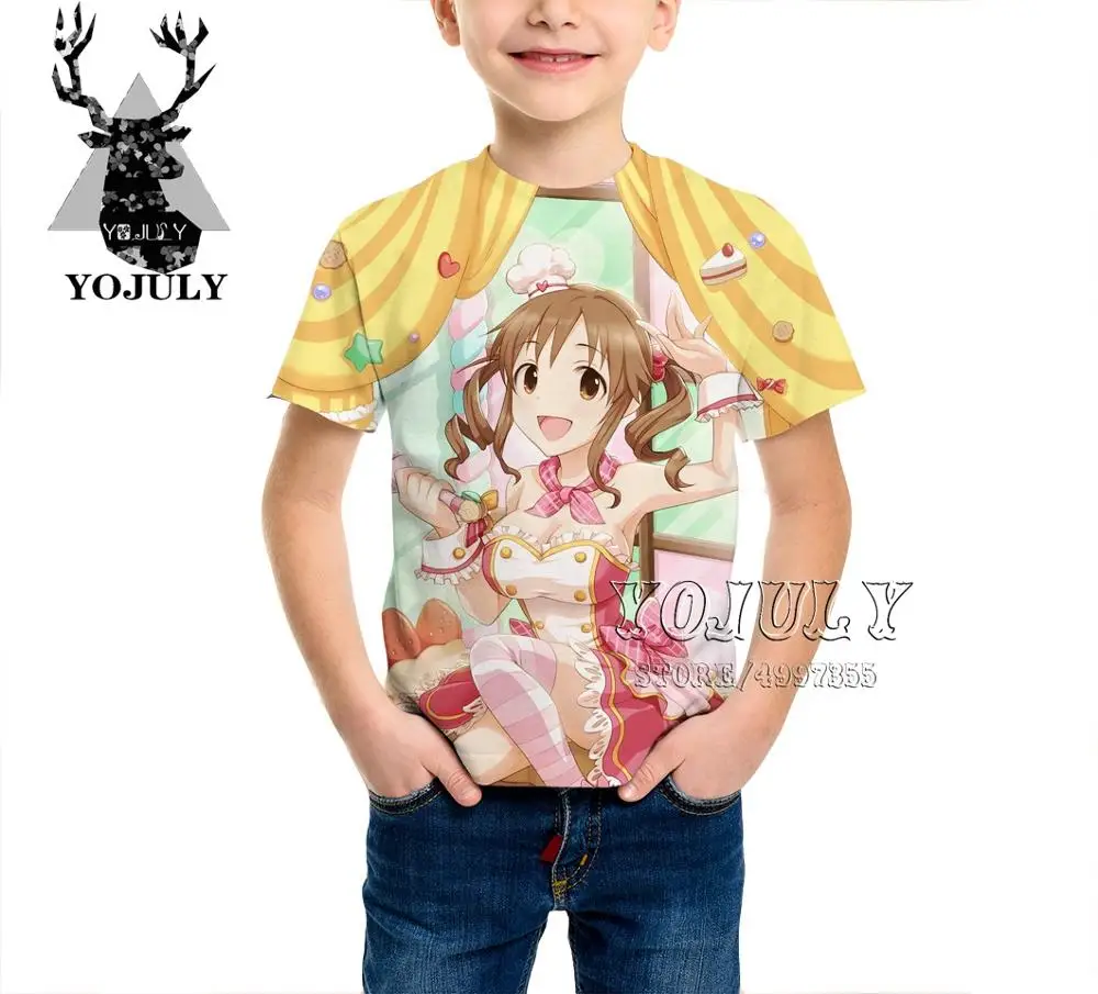 YOJULY/детская одежда Idol Master, Детская футболка с 3d принтом Золушки для девочек и мальчиков Лидер продаж, модные футболки A467 - Цвет: 9