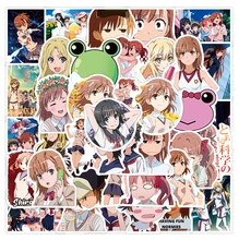 

50PCS Cartoon A Certain Scientific Railgun Kawaii Anime Stickers Luggage Stationery Skateboard Phone Waterproof Laptop Stickers