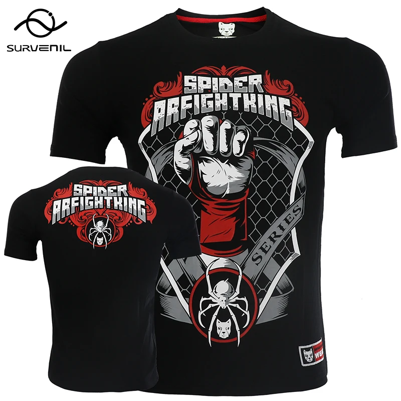 Mma Shirt Rashguard Men Tiger Dragon Muay Thai Jersey Cotton Kick Boxing Compression Muaythai T Shirt Fitness Boxeo BJJ Tee Tops sports apparel mens t shirt