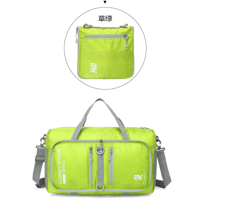 Открытый Унисекс большой емкости складной слинг плеча многофункциональная спортивная сумка Путешествия Спорт фитнес тренажерный зал сумка вещевой мешок - Цвет: Green
