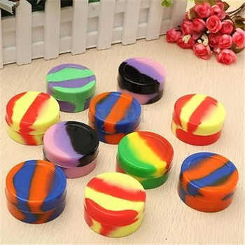 

30PCS Silicone Wax Jar Containers Nonstick Mixed Color New Wholesale Lot Colorful Jar