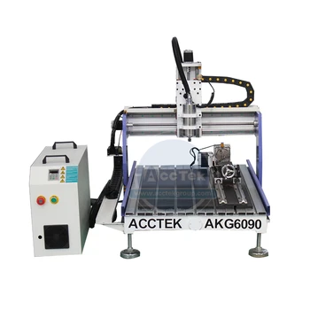 

Acctek 6090 cnc router machine with rotary axis for small carvings