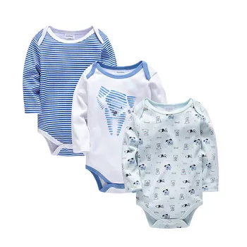 

3PCS/LOT Baby Rompers Long Sleeve 100% Cotton overalls Newborn Baby Boys Clothes Roupas de bebe boys girls jumpsuit&clothing