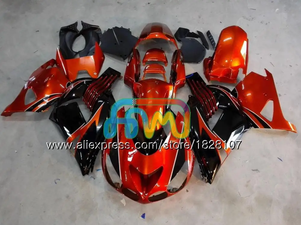 Инъекции для KAWASAKI ZX 14R ZZR1400 ZX-14R 21BS. 0 ZX14R 06 07 08 09 10 11 2006 2007 2008 2009 2010 2011 обтекателя Синий Черный Топ - Цвет: No. 3 Orange