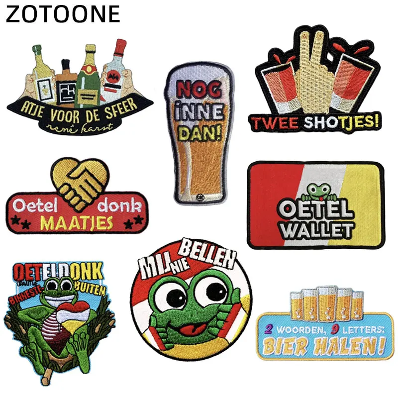 Вышитые патчи ZOTOONE Oeteldonk для утюга нашивки одежды Клубные эмблемные Сделай Сам в
