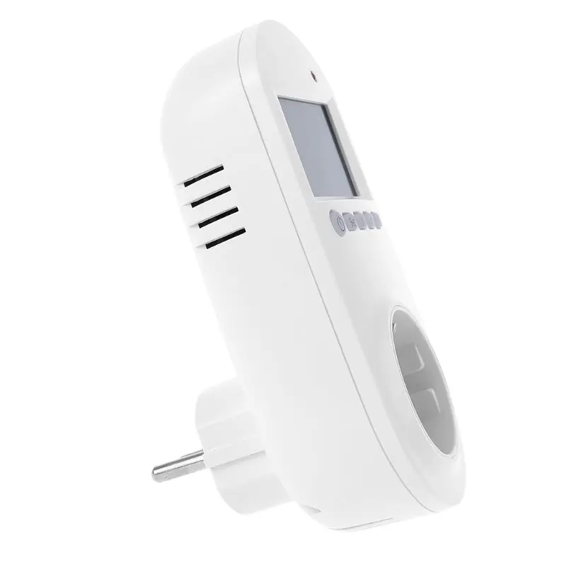  Programmable Plug in Thermostat EU Socket 16A Electric Heating Underfloor Room Temperature Controll