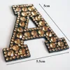 26 Letters Rhinestones Alphabet Champagne Sew Iron On Patches Shining Badges For Name DIY Hat Bag Jeans Clothes Appliques Crafts ► Photo 3/6