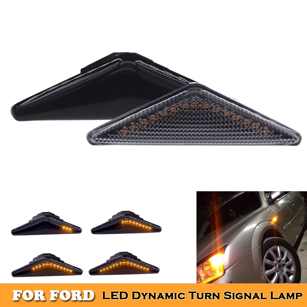 

2PCS Dynamic Flowing LED Side Marker front Signal Lights for Ford Focus MK I 1998-2004 Ford Mondeo MK 3 car styling