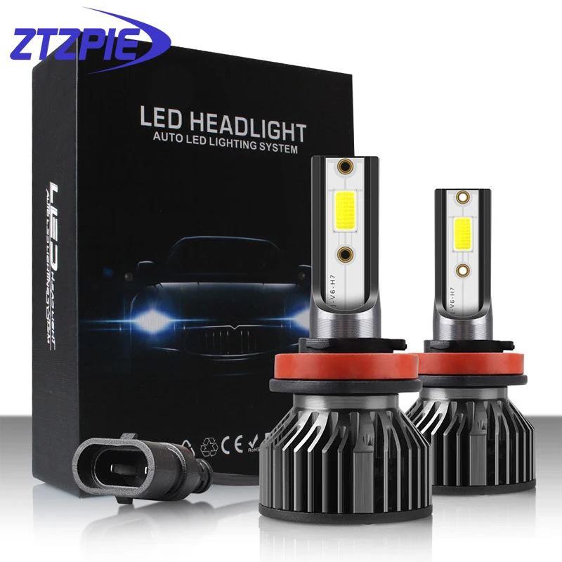 ZTZPIE 12V 76w 6000K 12000LM 9012(HIR2) 9005 H1 H4 Turbo светодиодный головной светильник H3 H7 H11 h8 h9 9006