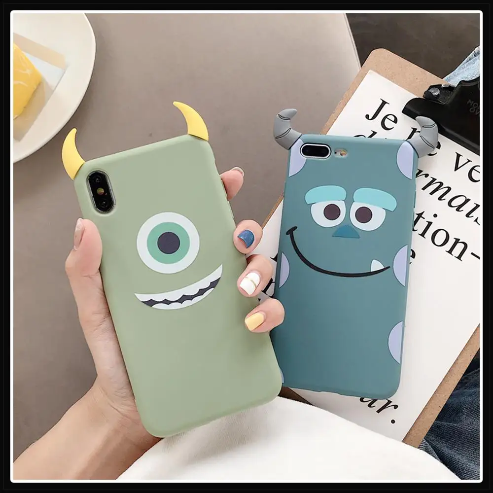 Для iphone 11 pro max чехол с милыми 3D монстрами из мультфильма для телефона 6 6s 7 8 plus X 10 XR