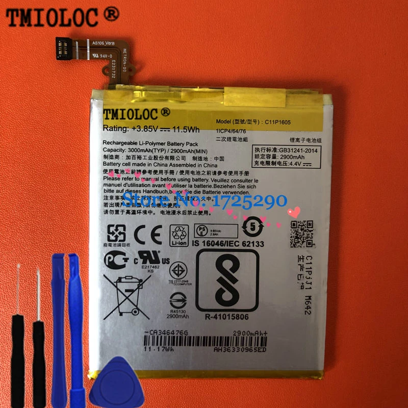 Tmioloc Orginal C11p1605 3000mah Battery For Asus Zenfone 3 Deluxe 5 5 Zs550kl Z01fd Tools Mobile Phone Batteries Aliexpress