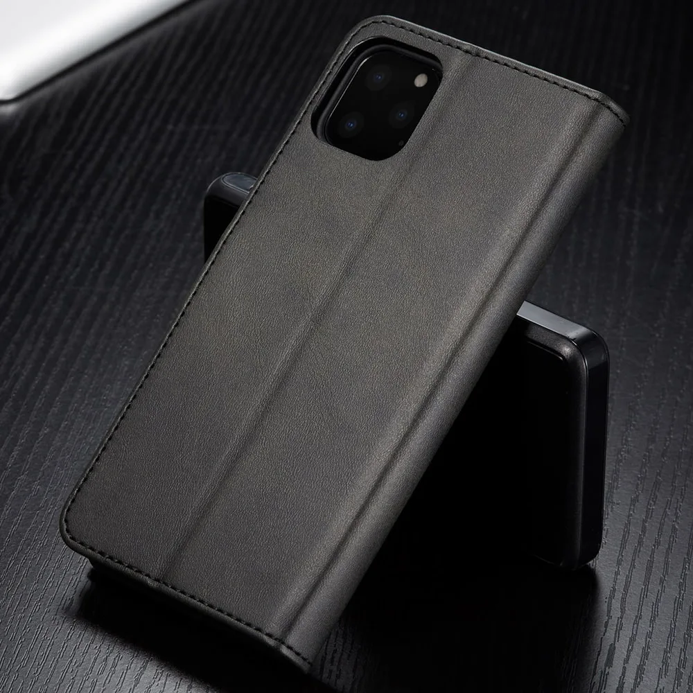 LAPOPNUT противоударный кожаный флип-чехол для iPhone 11 Pro Max Xr Xs X 8 Plus 7 6S 5 5S SE стильный кошелек Магнитный силиконовый чехол