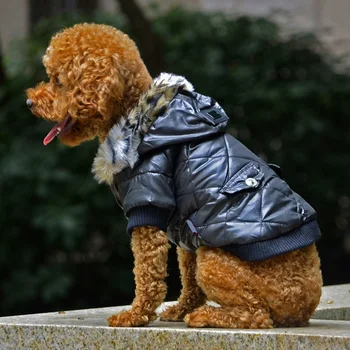 

Dog Pockets Hooded Jacket Durable Autumn Winter Coat For Small Dog Chihuahua Puppy Warm Snowsuit Accessories