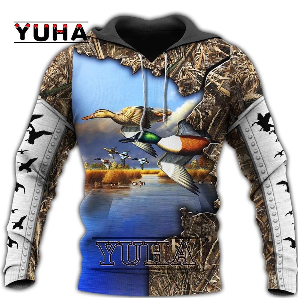 Animal Duck Hunting 3D Printed Men Hoodie Harajuku Fashion Sweatshirt  Unisex Casual Pullover hoodies