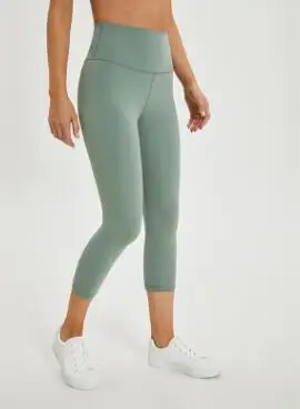 New Sports Pants High Waist Leggings Gym Spandex Running Tights Women Sports Leggings - Color: Ice grass green