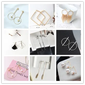 

Korean version of the geometric series Fashion Imitation Pearl Drop Dangle Earrings for Women Earring Party Wedding Jewelry