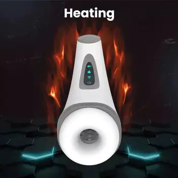 Automatic Sucking Male Real Vagina Masturbator Cup Powerful Heating Blowjob Orgasm Vibrating Adult Masturbation Sex Toys For Men