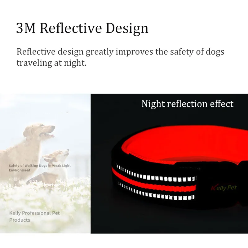 Dog Collar Breathable Mesh Nylon Reflective Pet Collars For Dogs Small Medium Large