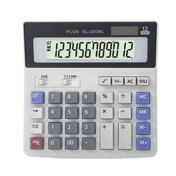

Calculator Electronic Office Calculator 12 Digits Large Buttons Calculator Multifunctional Calculator