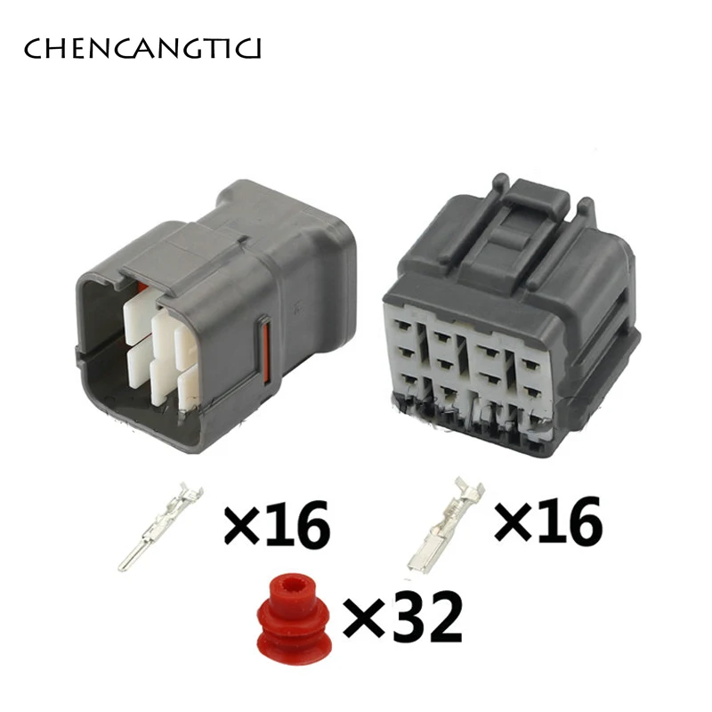 

1 Set 16 Pin Sumitomo DL Automotive Waterproof Wire Connector Female Male Plug With Seals and Terminals 6189-0715 6188-0495