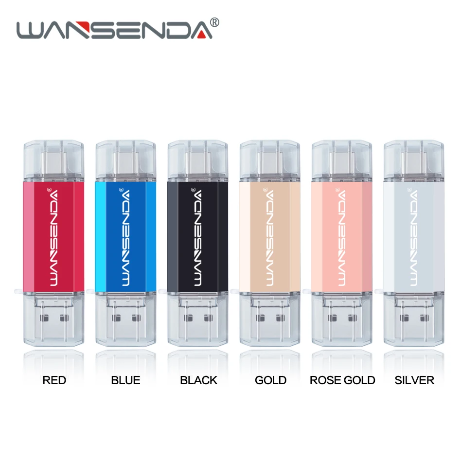 Wansenda-otg Usb Flash Drives Pen Drive Usb 3.0 Tipo-c Micro Usb 512gb 256gb 128gb 64gb 32gb 16gb em 1 - Imagem 2