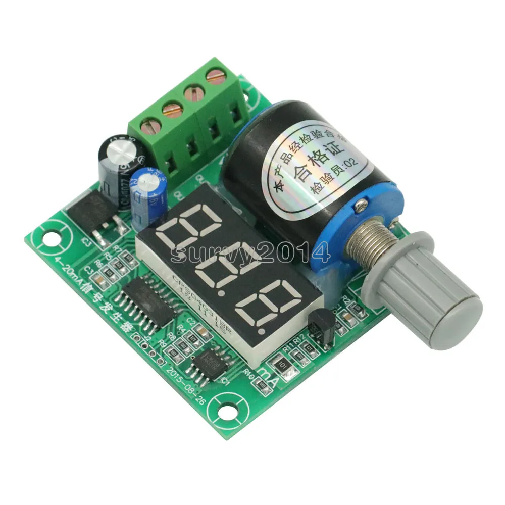 DC 12V 24V 4-20mA генератор сигналов модуль цифровой светодиодный дисплей для источников сигнала Регулировка вентиля аналоговый передатчик