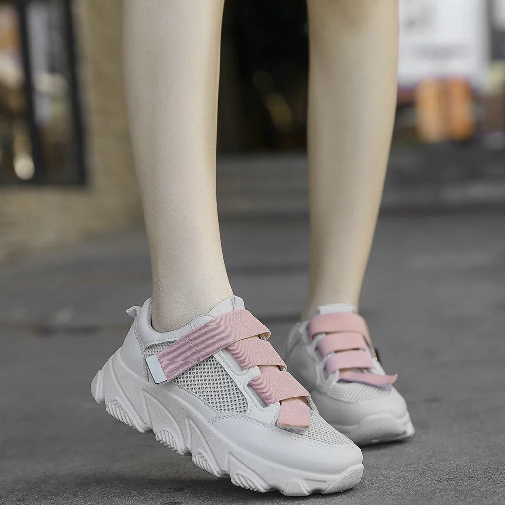 

New Fashion Women Walking Shoes Sneakers Women Height Platform Breathable Breath Round Toe Shoes Casual Sports Sneakers #812