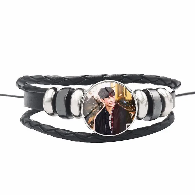 Kpop Stray Kids Album photo Crystal Bracelet DIY Braided Beaded korean fashion style gift for fans collection kpop stray kids - Цвет: 05