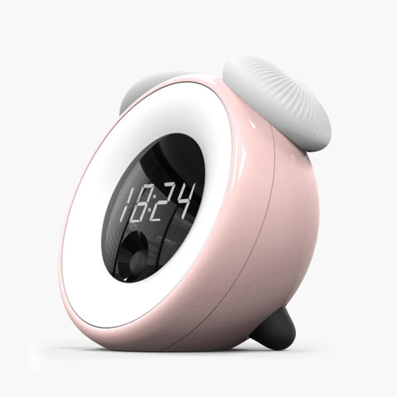 

LED Alarm Clock Light Stepless Dimming Digital Clock Motion Sensor Night Mushroom Clocks For Kids Table Desktop Wake up Lamp