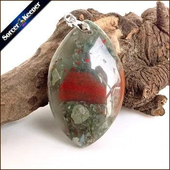 

Collares New Pendant Necklace Natural Crystal Stone Bloodstone Beads Agates Necklace & Pendants Fashion Bijoux Women YS788