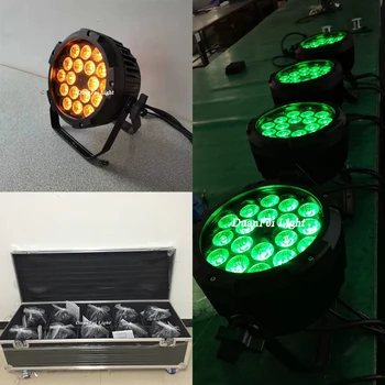 

Flycase packing 10lot stage dj par led rgbwa ip65 waterproof outdoor flat par 18*15w 5in1 led par rgbwa