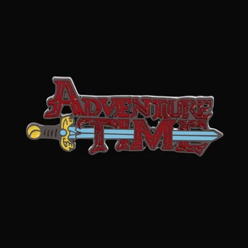 Cartoons Adventure Time Brooch Death Sword Badge Backpack Jacket Lapel Enamel Pin Accessories For Children Friends Fun Gifts