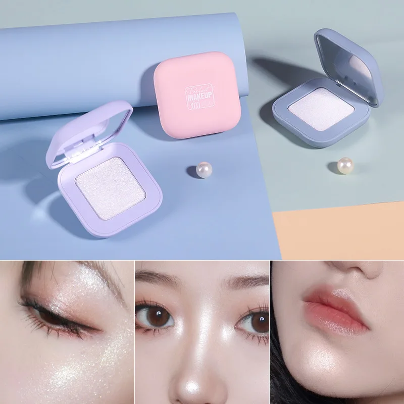 

Monochrome High-gloss Eyeshadow Powder Glitter Mashed Potato Brightening Powder Unicorn Fairy Disk Fairy High Light