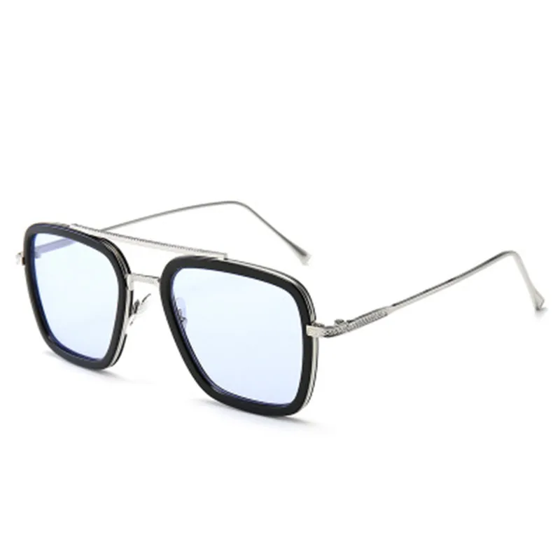 Iron Man Tony Stark Square Sunglasses for Men | Spiderman Edith Retro Glasses Robert Downey JR Tom Holland image 3
