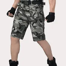 Мужские шорты свободного покроя цвета хаки летние Rip-stop тактические шорты милитари свободный хлопковый инструмент тахические камуфляжные армейские шорты размер 29-40