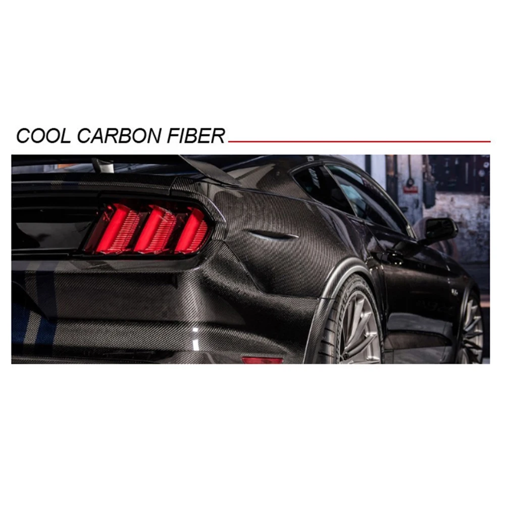 Для Ford Mustang красный углеродного волокна приборная панель A/C выход вентиляционное отверстие Декор наклейка крышка